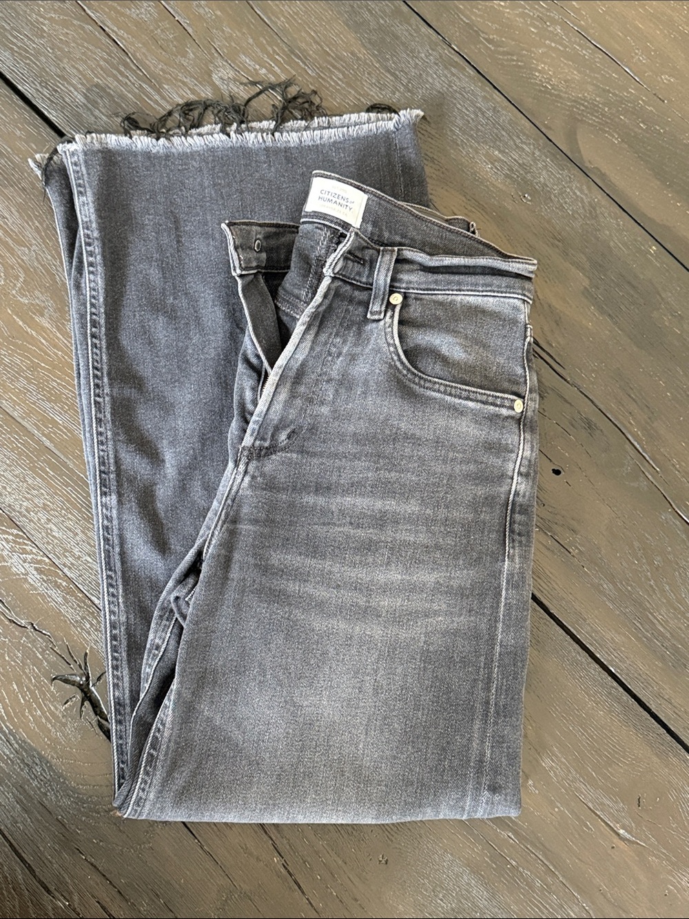 Citizens Of Humanity LYRA medallion Black High-Rise Wide Leg Jeans